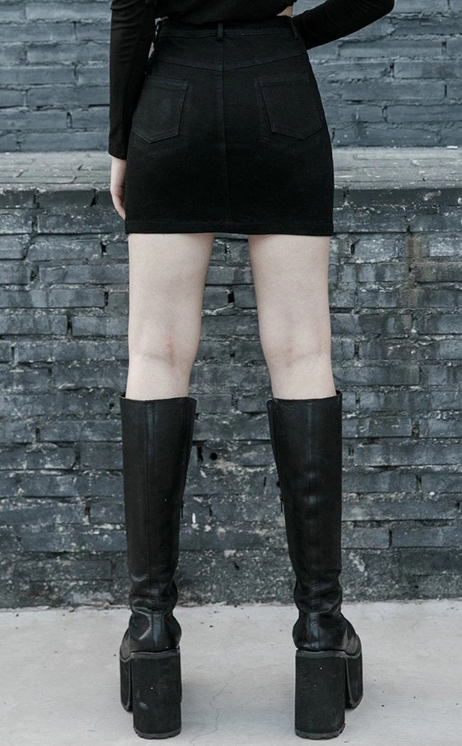 Discount β Punk Rave Accursed Denim Mini π Skirt π 4 Discount β Punk Rave Accursed Denim Mini π Skirt π - Image 4