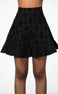 Promo π Killstar Amelie Flocked Mini π Skirt 𧨠6 Promo π Killstar Amelie Flocked Mini π Skirt 𧨠-Gothic-clothing Shop Amelie Flocked Mini Skirt Killstar 3 650x
