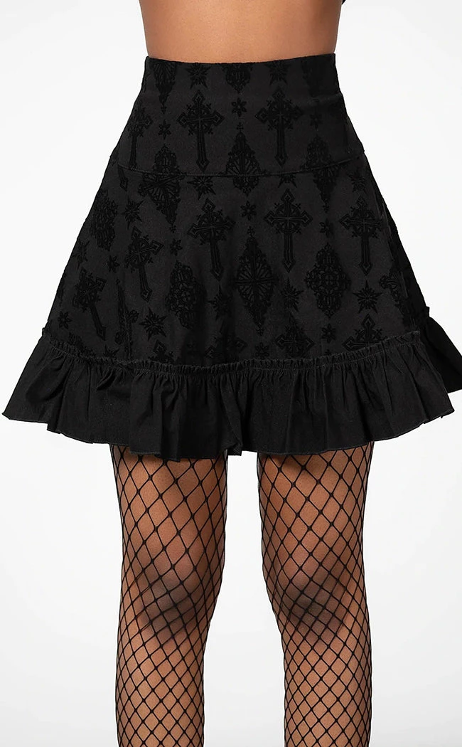 Promo π Killstar Amelie Flocked Mini π Skirt 𧨠3 Promo π Killstar Amelie Flocked Mini π Skirt 𧨠- Image 3