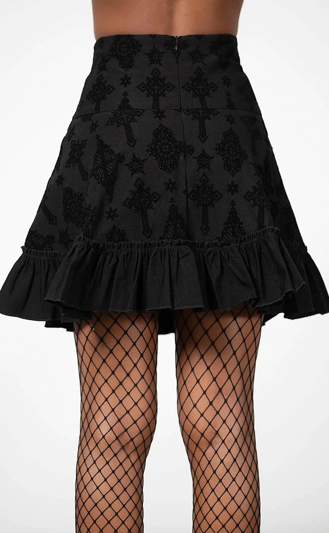 Promo π Killstar Amelie Flocked Mini π Skirt 𧨠4 Promo π Killstar Amelie Flocked Mini π Skirt 𧨠- Image 4