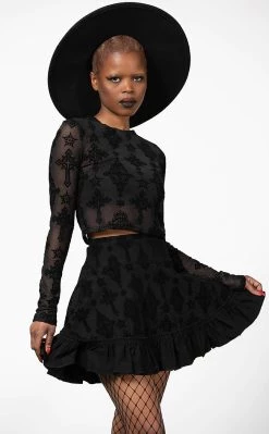 Promo π Killstar Amelie Flocked Mini π Skirt π§¨