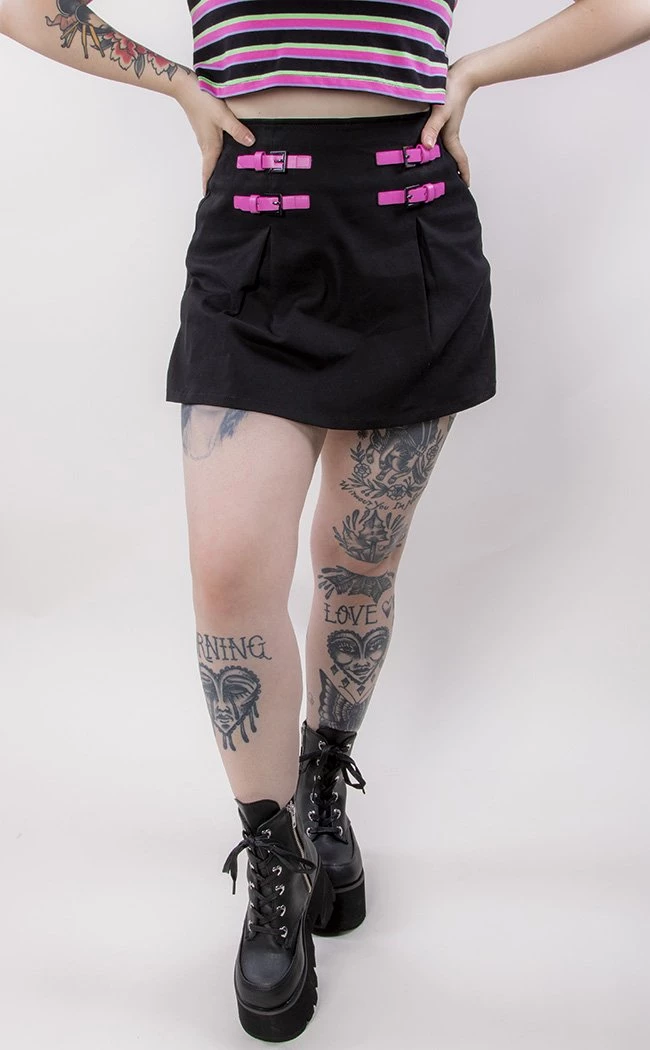 Cheapest π Black Friday Contrast Stitch Goth Skort π 4 Cheapest π Black Friday Contrast Stitch Goth Skort π - Image 4