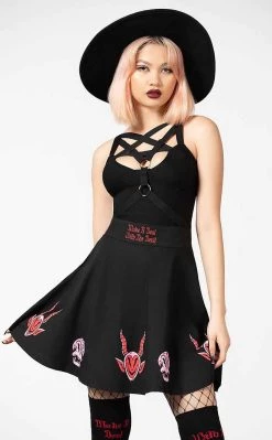 Gothic-clothing Shop 10 Buy β€οΈ Killstar Covenant Skater π Skirt β