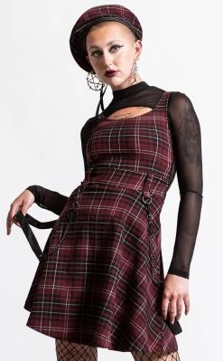 Budget π Killstar Crash Skater π Dress | Blood Tartan π₯