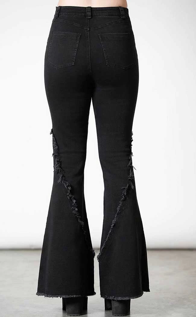 Outlet β Killstar Dasia Lace-Up Bell Bottoms π 3 Outlet β Killstar Dasia Lace-Up Bell Bottoms π - Image 3