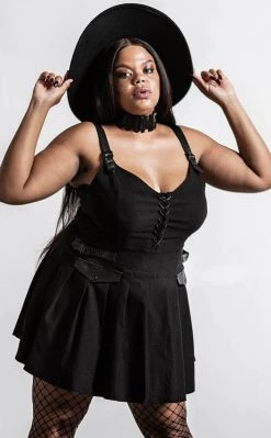 Cheapest β Killstar Distortion Pleated π Dress | Black π 9 Cheapest β Killstar Distortion Pleated π Dress | Black π -Gothic-clothing Shop Distortion Pleated Dress Black Killstar 3 650x