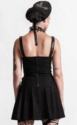 Cheapest β Killstar Distortion Pleated π Dress | Black π 12 Cheapest β Killstar Distortion Pleated π Dress | Black π -Gothic-clothing Shop Distortion Pleated Dress Black Killstar 6 650x