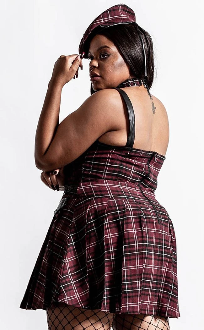 Outlet β Killstar Distortion Pleated π Dress | Blood Tartan π 4 Outlet β Killstar Distortion Pleated π Dress | Blood Tartan π - Image 4