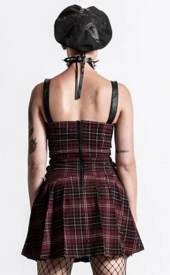 Outlet β Killstar Distortion Pleated π Dress | Blood Tartan π 9 Outlet β Killstar Distortion Pleated π Dress | Blood Tartan π -Gothic-clothing Shop Distortion Pleated Dress Blood Tartan Killstar 5 650x