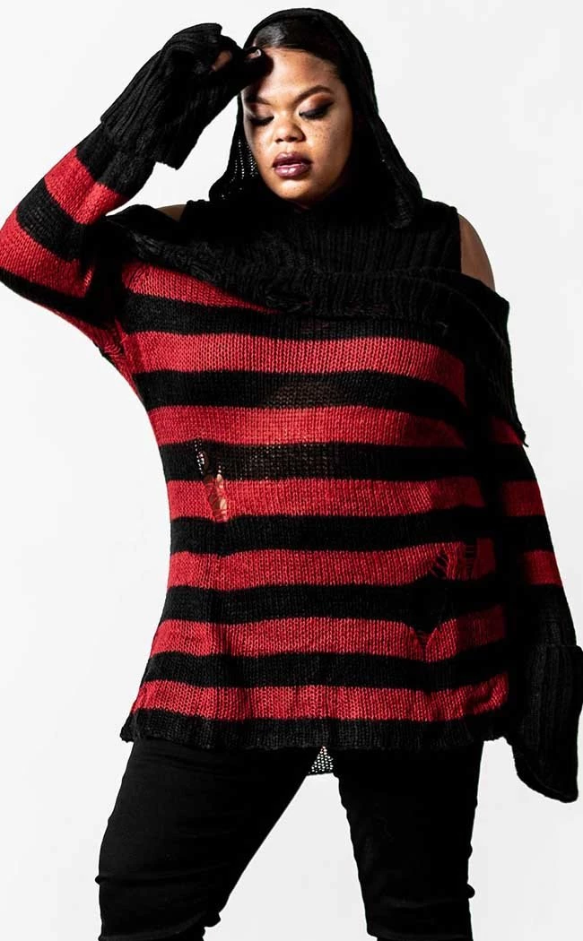 Best Sale π― Killstar Freddy Hooded Knit Sweater π 2 Best Sale π― Killstar Freddy Hooded Knit Sweater π - Image 2