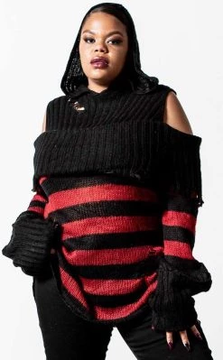 Best Sale π― Killstar Freddy Hooded Knit Sweater π 11 Best Sale π― Killstar Freddy Hooded Knit Sweater π -Gothic-clothing Shop Freddy Hooded Knit Sweater Killstar 4 650x