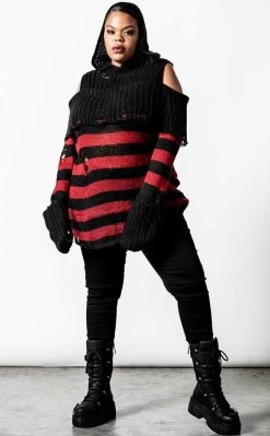 Best Sale π― Killstar Freddy Hooded Knit Sweater π 13 Best Sale π― Killstar Freddy Hooded Knit Sweater π -Gothic-clothing Shop Freddy Hooded Knit Sweater Killstar 6 650x