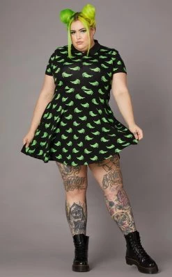 Discount π Black Friday Green Ghost Collar π Dress π 10 Discount π Black Friday Green Ghost Collar π Dress π -Gothic-clothing Shop Green Ghost Collar Dress Black Friday 4 650x
