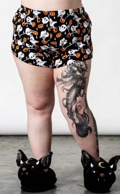 Deals 🔥 Killstar Haunted Pumpkin PJ Shorts 🎉 -Gothic-clothing Shop Haunted Pumpkin PJ Shorts Killstar 3 650x