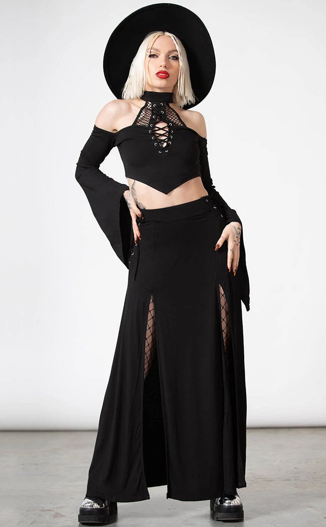 Buy π₯ Killstar Hellverina Split Maxi π Skirt π 2 Buy π₯ Killstar Hellverina Split Maxi π Skirt π - Image 2