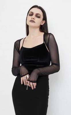 Cheapest π― Mary Wyatt Lealu Mesh Shrug Top π