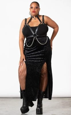 New 👍 Killstar Nine Lives 👗 Skirt | Black [Plus-Size] 💯
