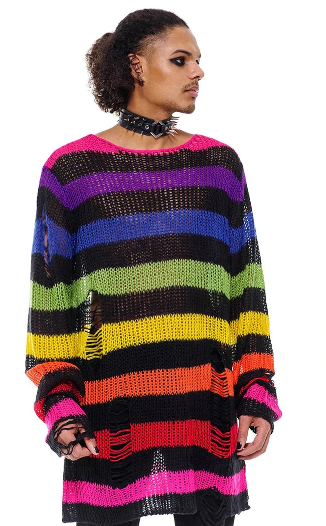Best Pirce π Killstar Over The Rainbow Knit Sweater π₯ 3 Best Pirce π Killstar Over The Rainbow Knit Sweater π₯ - Image 3