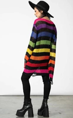 Best Pirce π Killstar Over The Rainbow Knit Sweater π₯ 7 Best Pirce π Killstar Over The Rainbow Knit Sweater π₯ -Gothic-clothing Shop Over The Rainbow Knit Sweater Killstar 4 650x