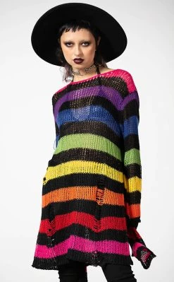 Best Pirce π Killstar Over The Rainbow Knit Sweater π₯