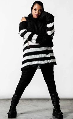 Budget 🎉 Killstar Poison Hooded Knit Sweater 👍 -Gothic-clothing Shop Poison Hooded Knit Sweater Killstar 4 650x