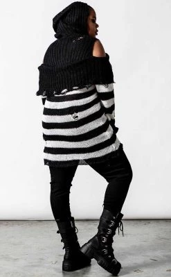 Budget 🎉 Killstar Poison Hooded Knit Sweater 👍 -Gothic-clothing Shop Poison Hooded Knit Sweater Killstar 6 650x