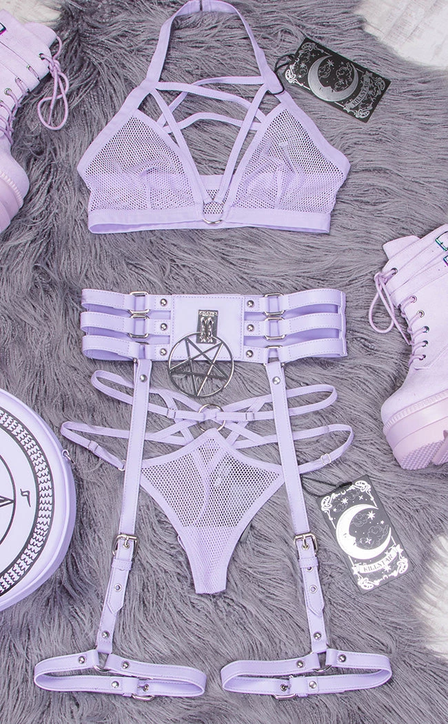 Brand new 𧨠Killstar Possess Me Fishnet Panty | Lilac ⨠3 Brand new 𧨠Killstar Possess Me Fishnet Panty | Lilac ⨠- Image 3