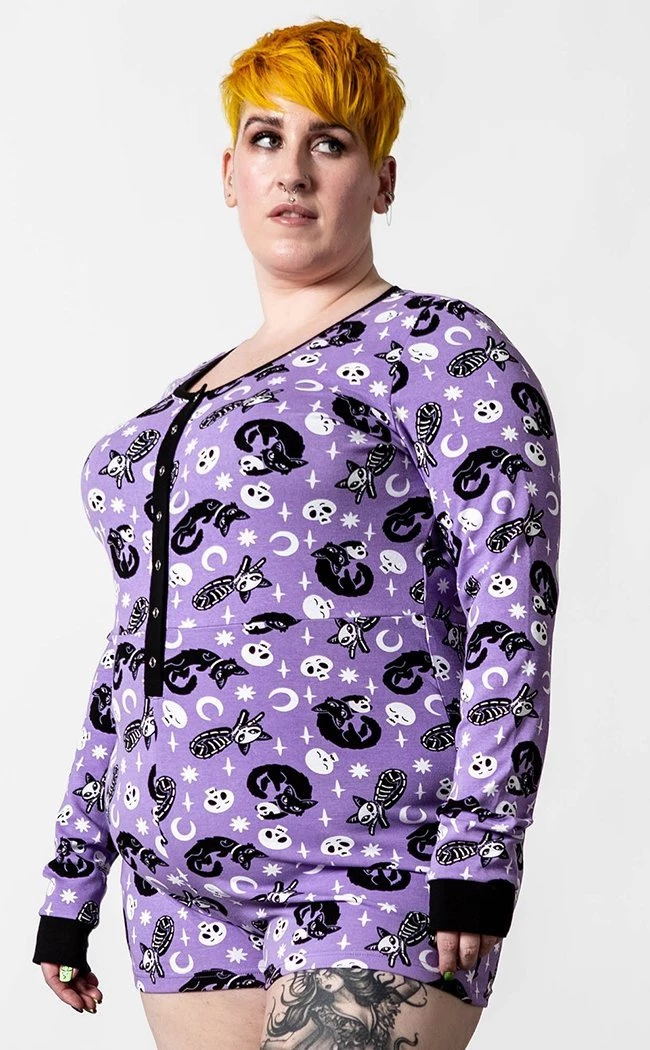 Deals π Killstar Purr Off Playsuit | Plum 𧨠5 Deals π Killstar Purr Off Playsuit | Plum 𧨠- Image 5