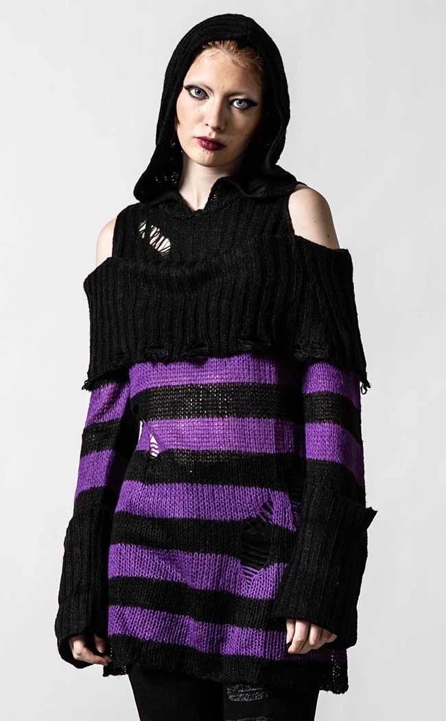 Cheap π― Killstar Salvia Hooded Knit Sweater π₯° 3 Cheap π― Killstar Salvia Hooded Knit Sweater π₯° - Image 3