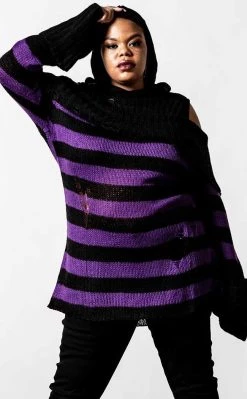 Cheap π― Killstar Salvia Hooded Knit Sweater π₯° 11 Cheap π― Killstar Salvia Hooded Knit Sweater π₯° -Gothic-clothing Shop Salvia Hooded Knit Sweater Killstar 4 650x