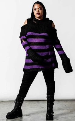 Cheap π― Killstar Salvia Hooded Knit Sweater π₯° 13 Cheap π― Killstar Salvia Hooded Knit Sweater π₯° -Gothic-clothing Shop Salvia Hooded Knit Sweater Killstar 6 650x