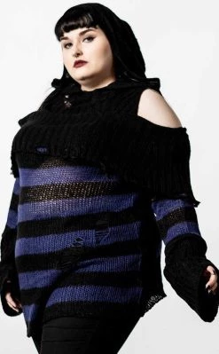 Budget π Killstar Sapphire Hooded Knit Sweater β¨