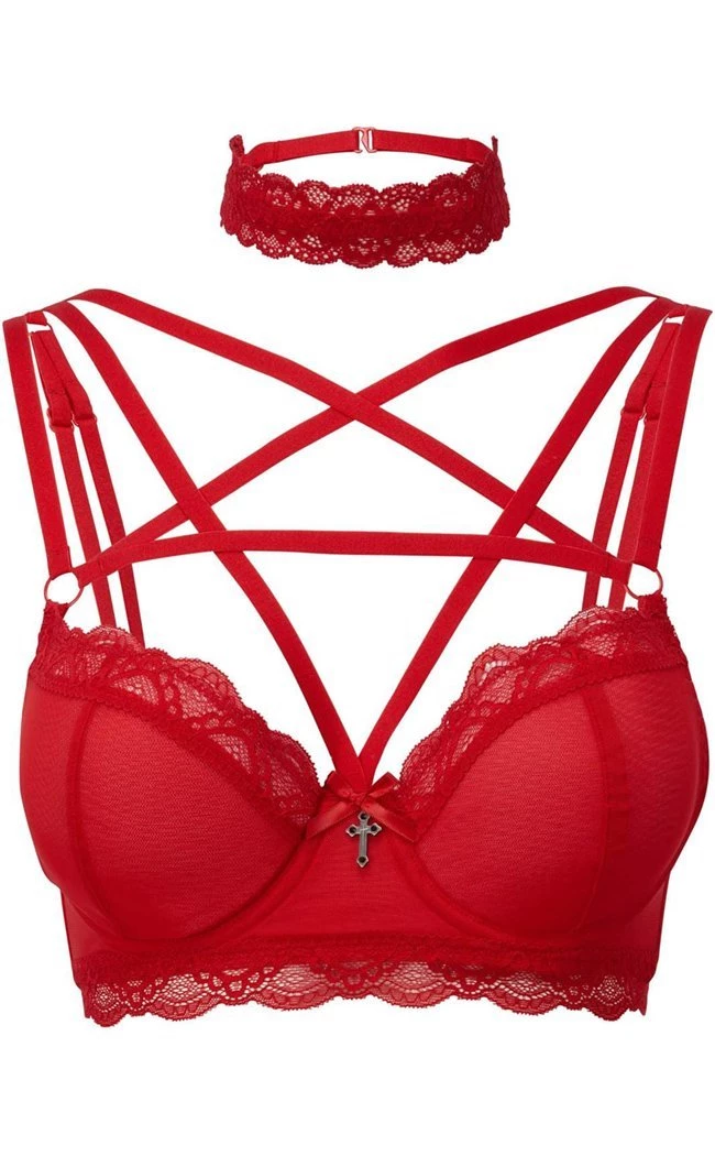 Deals β Killstar She Bites Lace Bra | Scarlet π 4 Deals β Killstar She Bites Lace Bra | Scarlet π - Image 4