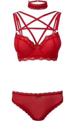 Deals ⭐ Killstar She Bites Lace Bra | Scarlet 👏