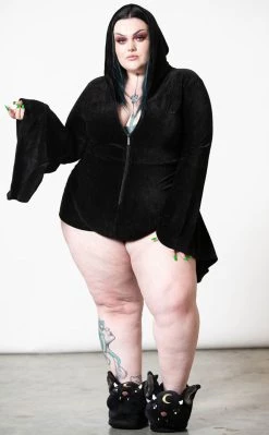 Deals 🔥 Killstar Spirit Of Slumber Hooded Playsuit [Plus-Size] 😍 -Gothic-clothing Shop Spirit of Slumber Hooded Playsuit Plus Size Killstar 3 650x