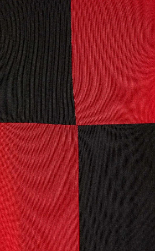 Discount π Dangerfield Split Sheer Mesh π Dress | Red/Black π― 5 Discount π Dangerfield Split Sheer Mesh π Dress | Red/Black π― - Image 5