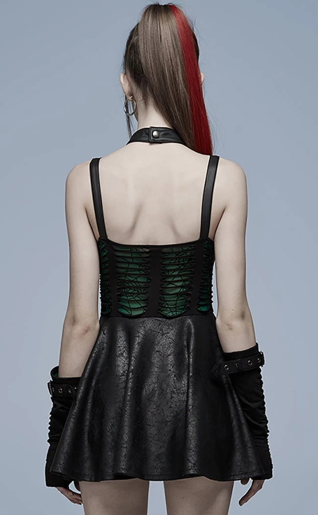 Cheap π Punk Rave Wicked Weave Harness π Dress | Black & Green β€οΈ 4 Cheap π Punk Rave Wicked Weave Harness π Dress | Black & Green β€οΈ - Image 4