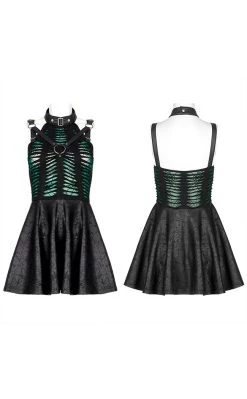 Cheap π Punk Rave Wicked Weave Harness π Dress | Black & Green β€οΈ 11 Cheap π Punk Rave Wicked Weave Harness π Dress | Black & Green β€οΈ -Gothic-clothing Shop Wicked Weave Harness Dress Black Green Punk Rave 6 650x